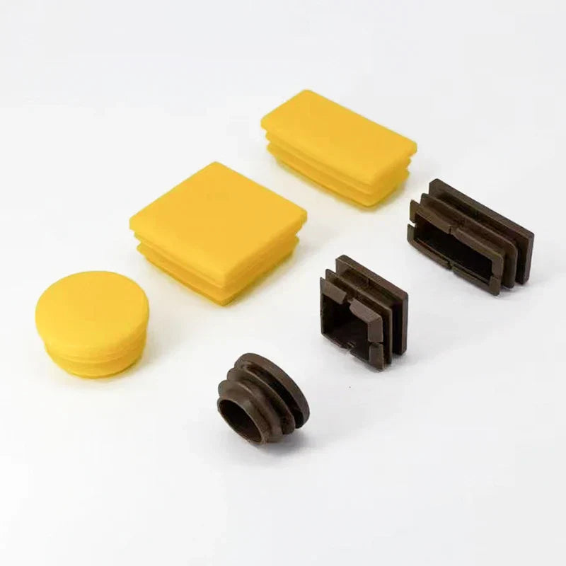 Yellow Square Plastic Footbed Blanking End Cap Pipe