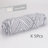 5 Pcs Cotton Select Yarn 17.63oz/500g, Light Worsted