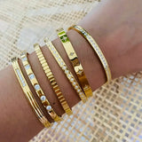 Fashion Punk Gold Color Bangles for Women Trendy
