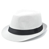 Men Women Straw Fedora Hat Trilby Cuban Sun