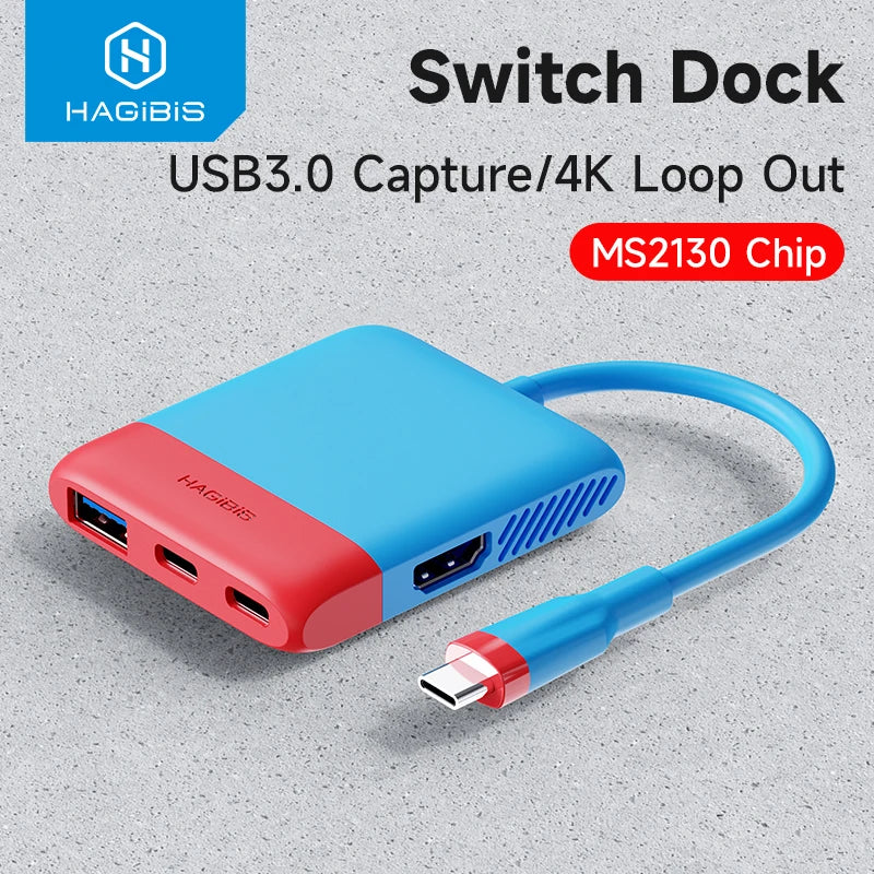 Hagibis Switch Video Capture Card Portable TV Dock