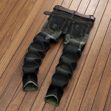 New Ripped Jeans Brand Motorcycle Design Plus Size
