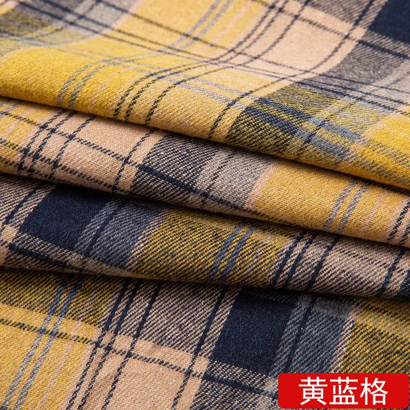 Yarn Dyed Soft Thickening Grinding Wool Plaid Fabric