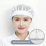 Black Adjustable Food Service Net Hat Kitchen Work