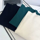 Fashion Basics Solid Color Long Sleeve Sweaters Womens