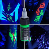 UV Tattoo Inks Pigment 8 Colors Professional Semi-Permanent