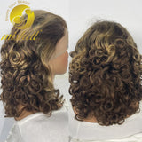 250% Density 427 Highlight Bouncy Curly Human Hair