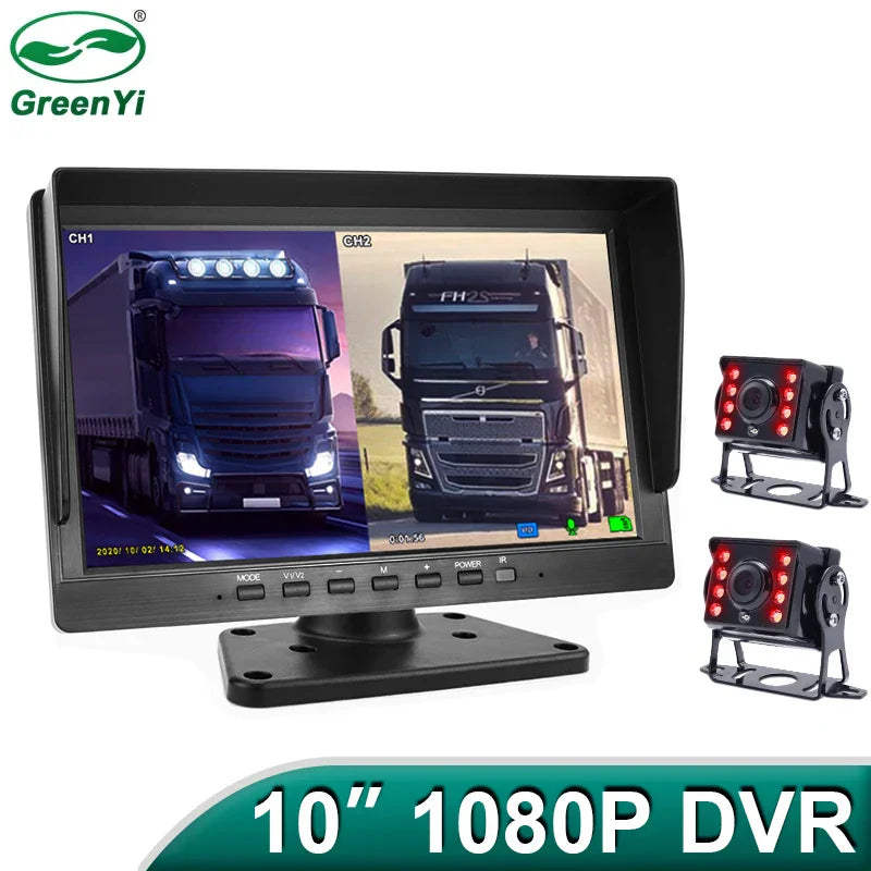 FHD 1920x1080P 10 Inch IPS Screen Truck Bus