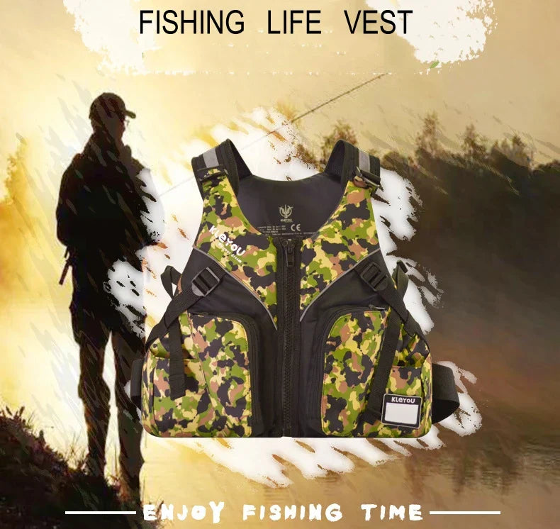 Neoprene Fishing Life Jacket For Adult Survival Swimsuit