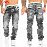 Straight Jeans Man Vintage Wash Denim pants Spring