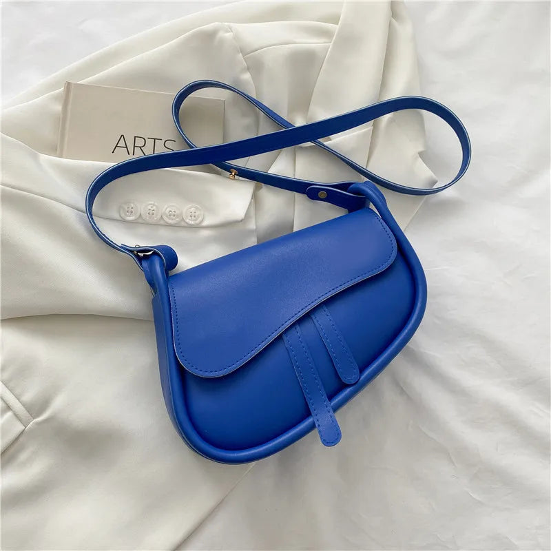 New Fashion Women Saddle Bag PU Leather High