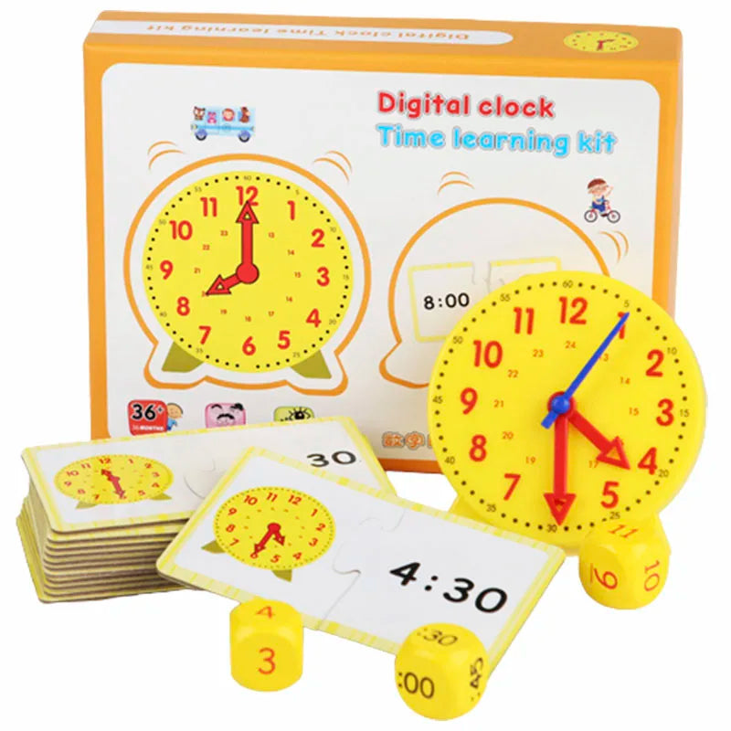 Children Montessori Clock Educational Toys Hour Minute Second