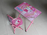 Kindergarten pupils children foldable learning tables and chairs