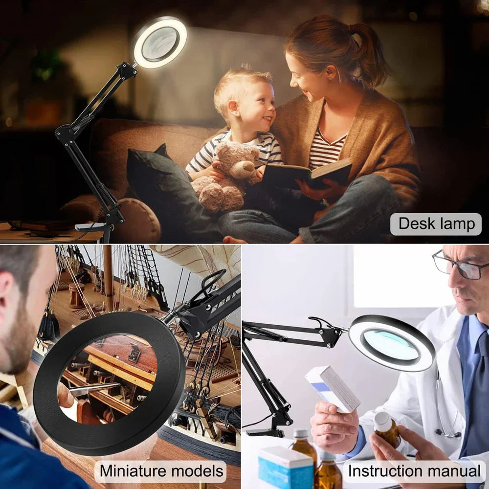 8X LED Magnifying Glass 3 Colour Modes 10