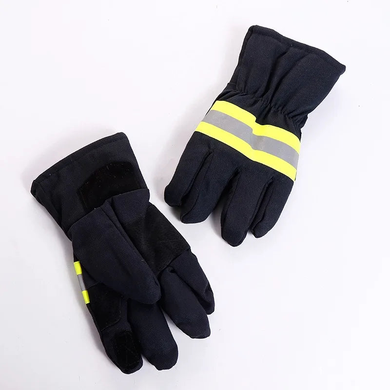 Fireproof Safety Gloves Black Reflective Belt Fire Gloves