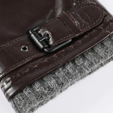 Men's Genuine Leather Sheepskin Gloves Winter Cold Warm