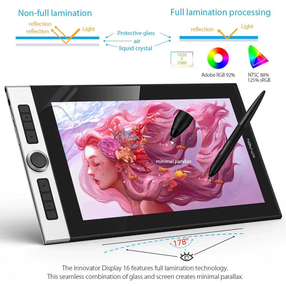 XPPen Innovator 16 Graphics Tablet 15.6 inch Pen