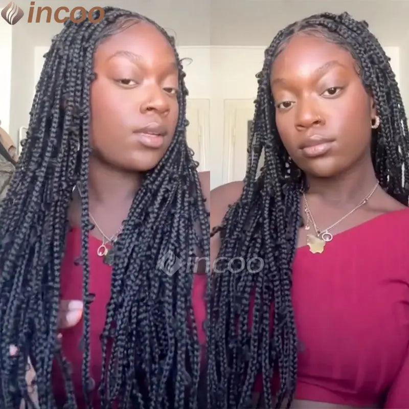 Butterfly Knotless Braids Full Hand Tied Hd Lace