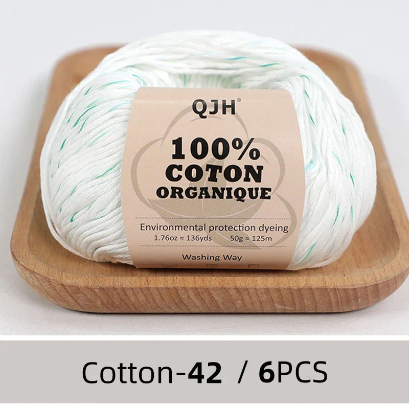 QJH 100% Cotton Yarn, Cotton Baby Sport Weight