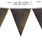 Black and Gold Party Supplies Polka Dot Plate