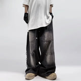 American Style Oversized Pocket Retro Baggy Jeans Men