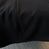 Plus-size women's black commuter skirt professional professional double