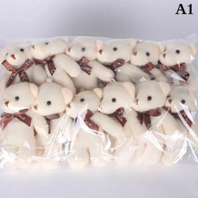 10/12Pcs/Lot Soft Stuffed Bear Plush Toys Mini Teddy