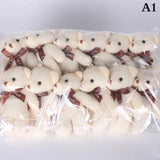 10/12Pcs/Lot Soft Stuffed Bear Plush Toys Mini Teddy