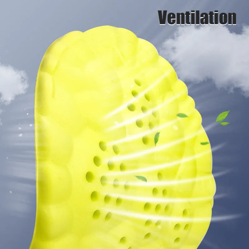 4D Orthopedic Sport Insoles Soft Breathable High-elasticity Shock