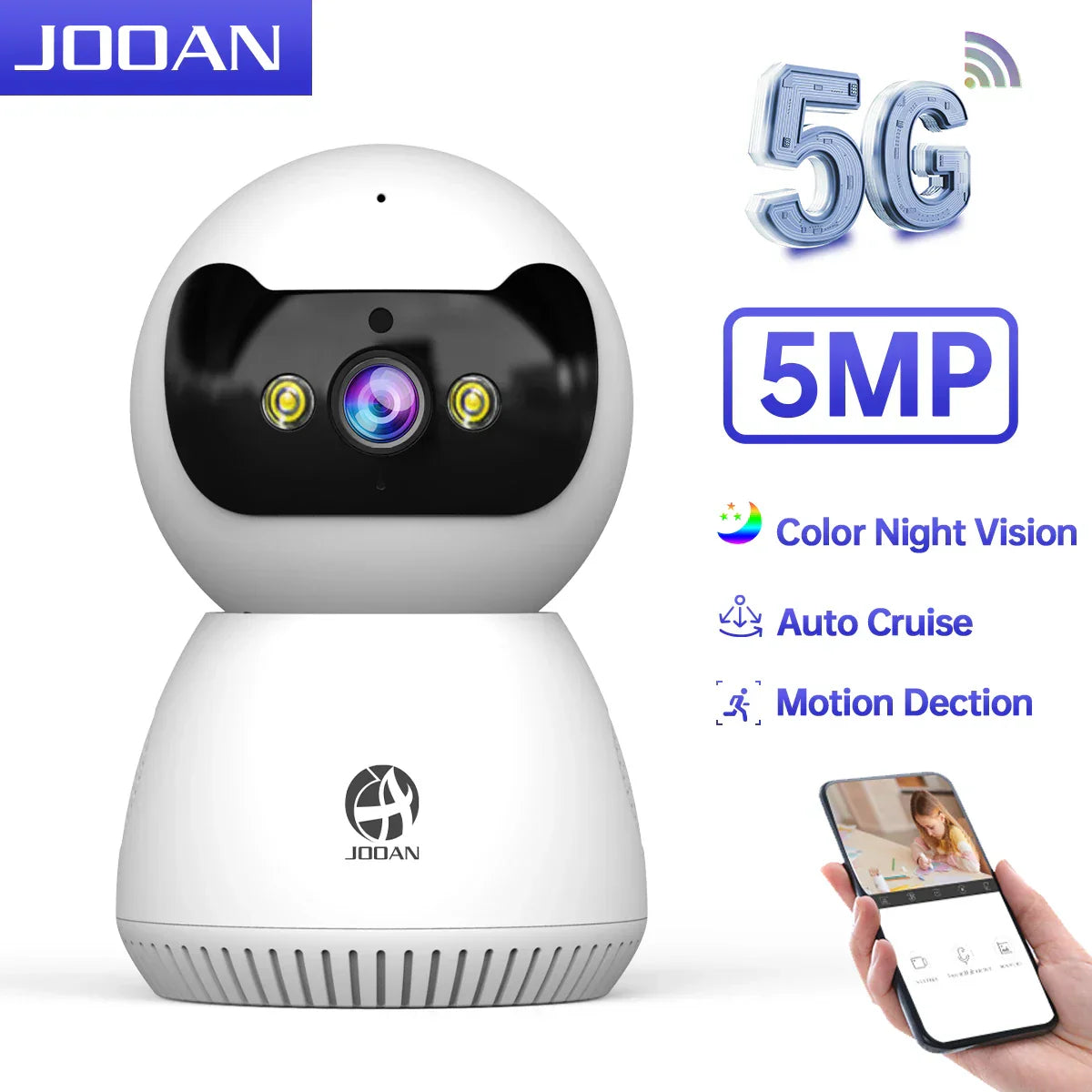 JOOAN 5MP 3MP IP Camera 5G WiFi Home