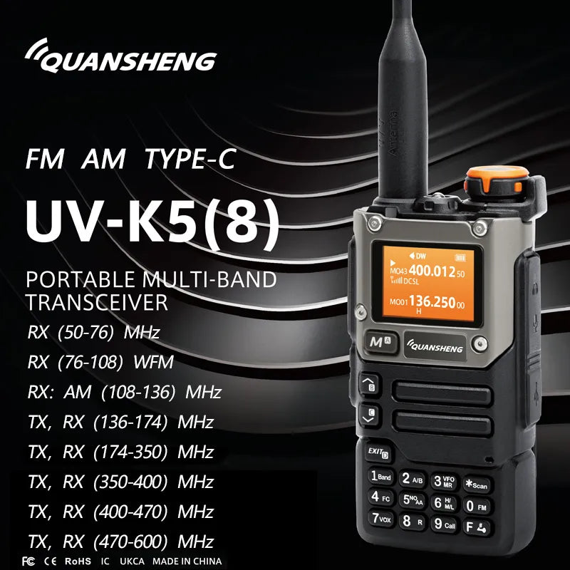 Quansheng UV K5 (8) Walkie Talkie Portable Am
