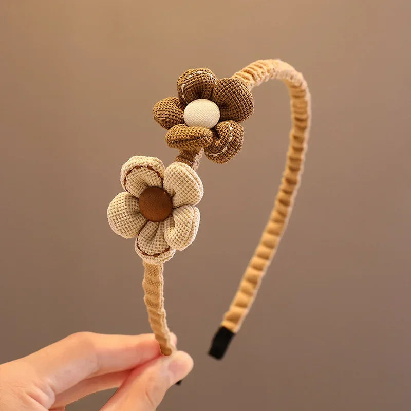 New Children Lovely Coffee Color Cartoon Heart Flower