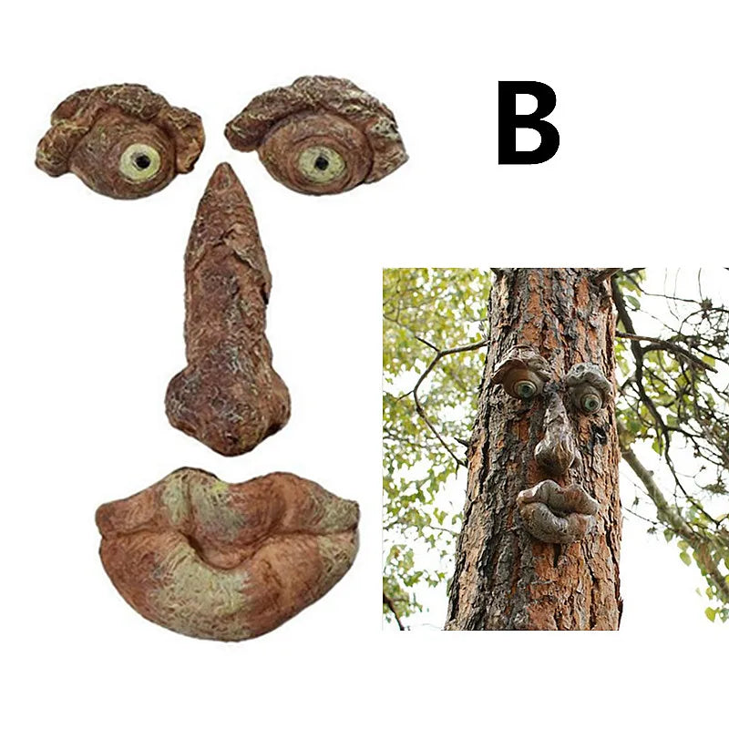 Funny Old Man Tree Face Hugger Garden Art