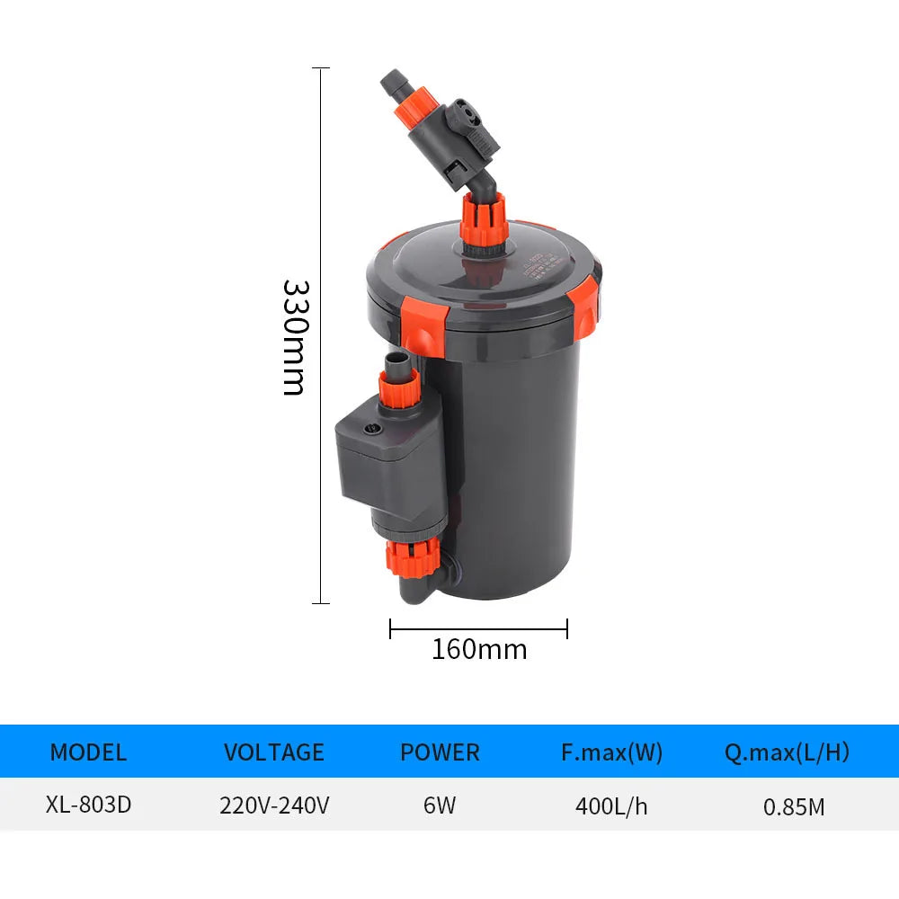 Aquarium Bio External Filter System Bucket Outside Mute