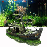 1PC Aquarium Fish Tank Landscape Pirate Ship Wreck
