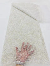 High Quality Beaded Lace Fabrics for Wedding Fabric