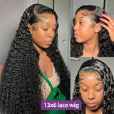 30 40 Inch Deep Wave Frontal Wig 13x6