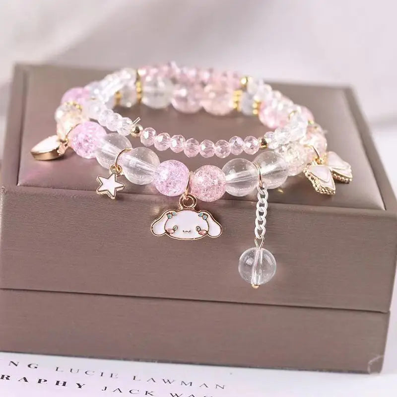 Sanrio Anime Summer Clear Jade Osmanthus Dog Bracelet