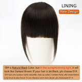 Human Hair Bangs 3 Clips 3D Blunt Cut