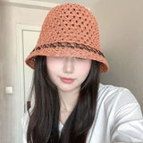 Fisherman's Hat Summer Fashion Ladies Paper Straw Bucket