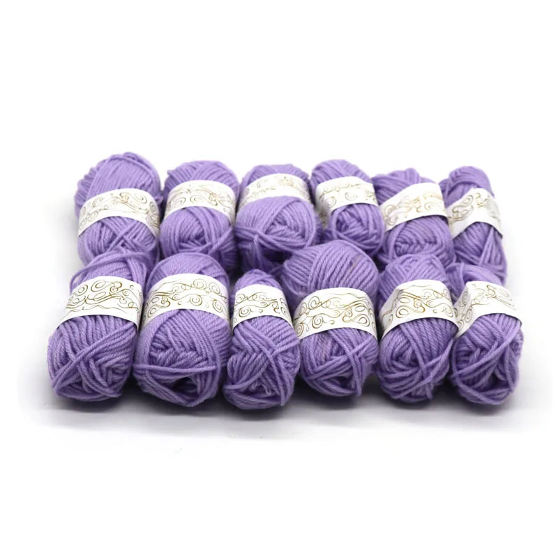 12Ball/Set High Quality Warm DIY Milk Cotton Yarn