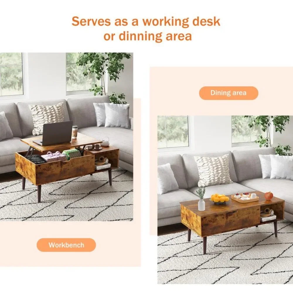 Coffee Table, Living Room Lift Coffee Table, Vertical