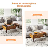 Coffee Table, Living Room Lift Coffee Table, Vertical
