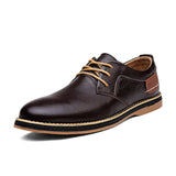 Genuine Leather Men Dress Shoes Oxfords Brogue Lace