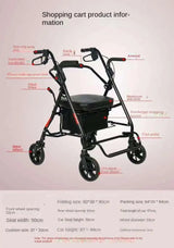 Foldable Walker For The Elderly Portable Walking Stick