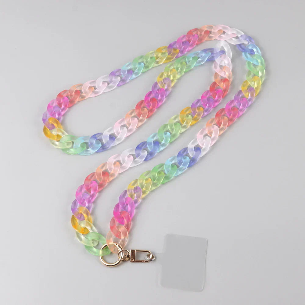 FishSheep 12 Colors Frosted Acrylic Chain Crossbody Phone
