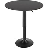 HOOBRO Bar Table, Height-Adjustable Round Pub 27-35.4 Inches,