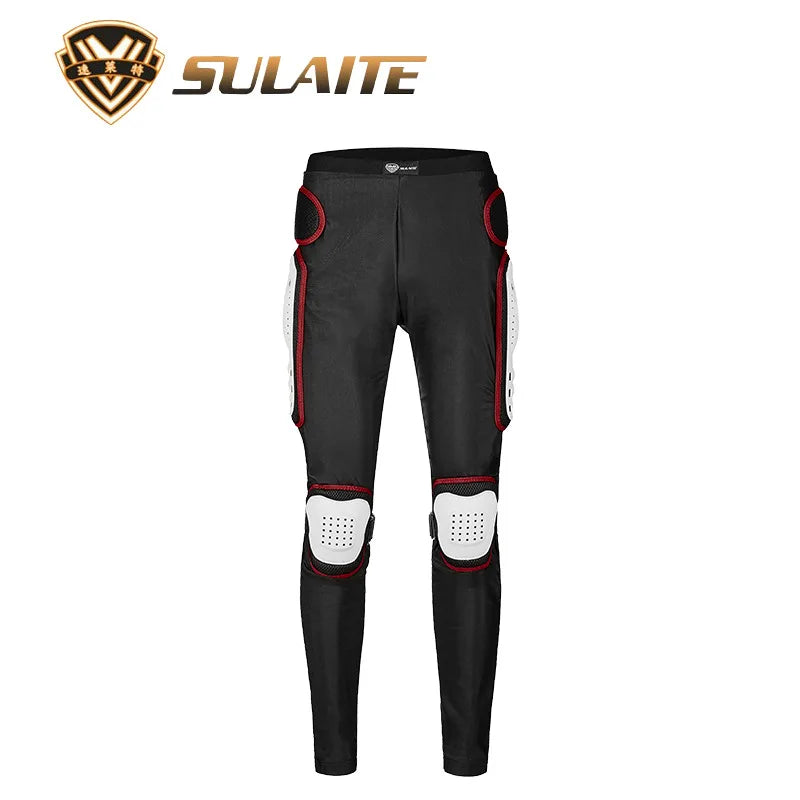 SULAITE Motorcycle Armor Trousers Motocross Pants Long Armor Knee Crotch Hip Protection Motorbike Riding Racing Equipment Shorts