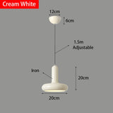 Scandinavian Macaron Small Pendant Lamp Modern Cream Style