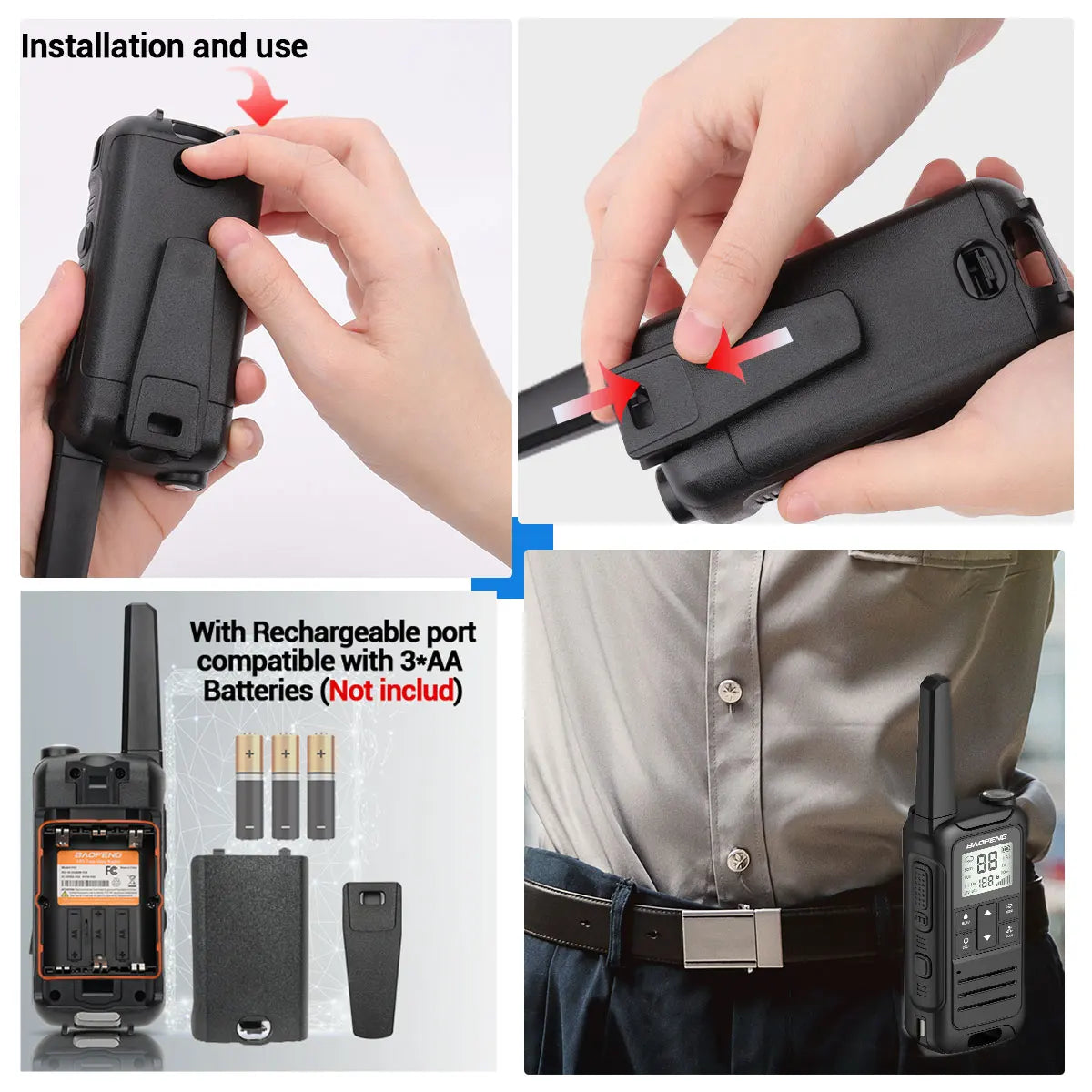 2pcs Baofeng F22 PMR FRS Walkie Talkie Type-c